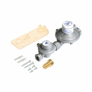 6060522 Dual Stage LPG Regulator 250Mj Bare with Bracket + Adaptor