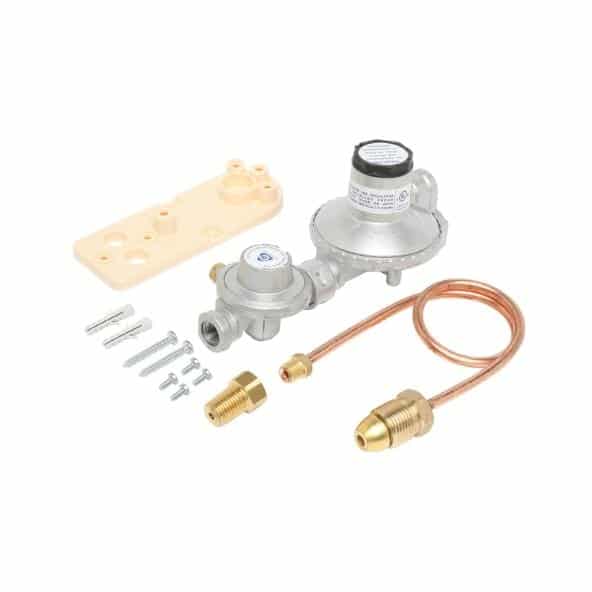 Single Cylinder LPG Installation Kit 250Mj Regulator with Bracket + 1 Copper Pigtail + Adaptor