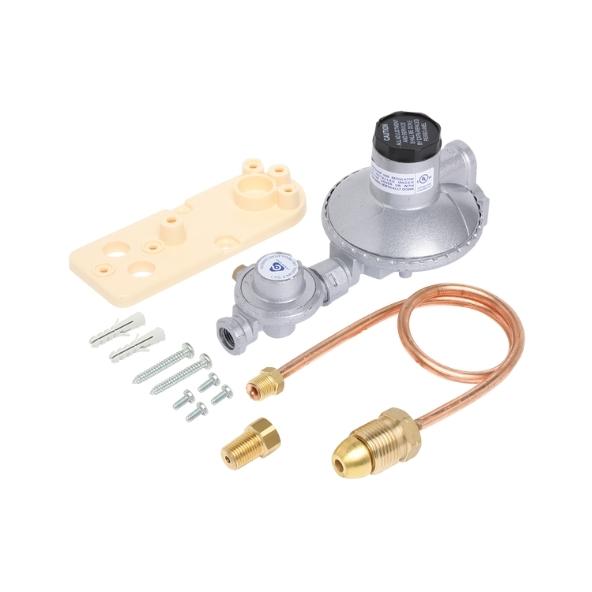6060527 Single Cylinder LPG Installation Kit 500Mj Regulator with Bracket + 1 Copper Pigtail + Adaptor