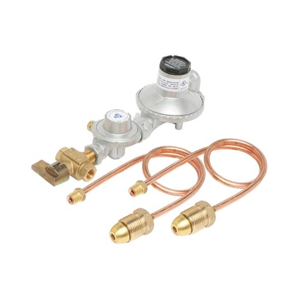 Dual Cylinder LPG Installation Kit 250Mj Regulator Manual Changeover with Pigtails