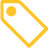 A yellow label icon features a simple design, showing a price tag shape with a small circular hole at one end. The style is minimalistic, set against a plain background.