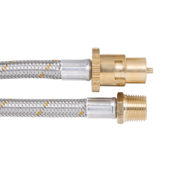 10mm Stainless Steel Gas Hose 1/2″ BSP M x Bayonet (900mm)