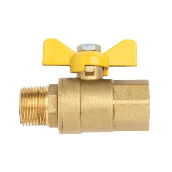 1210430 Ball Valve Gas Brass R1_2 M x RC1_2 F T Handle