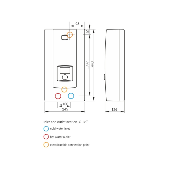 3 Phase Instant Electric Hot Water, 27kW