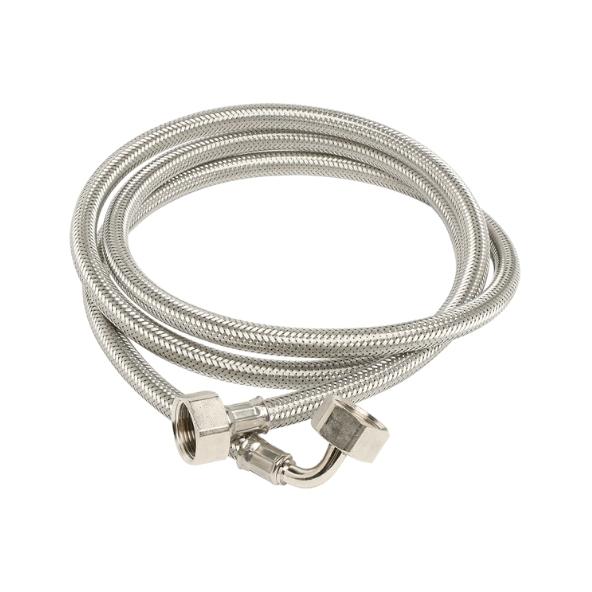 Aqua Duct 10mm Stainless Steel Supply Hose, 2000mm