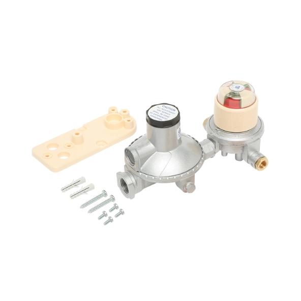 6060543 Dual Stage LPG Regulator 400Mj Automatic Changeover with Bracket