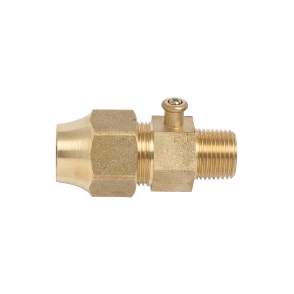 6160676 Test Point Adaptor Brass R1_2 M x 3_4 SAEM and Nut