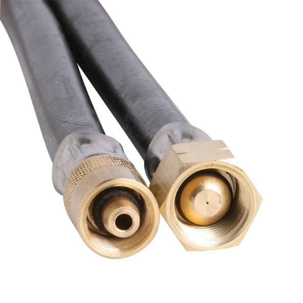 6HLB 6mm Rubber Gas Hose M14X1 x 3/8 BSP LH - Connections
