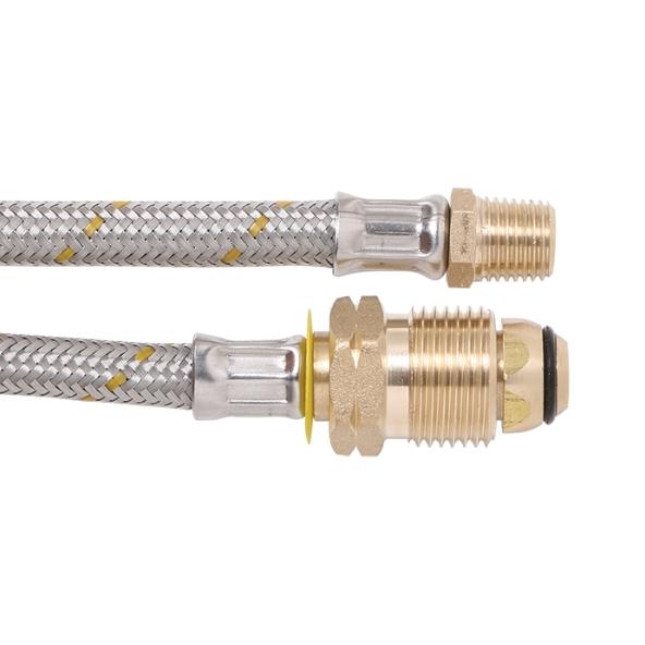 6mm Stainless Steel Pigtail 1/4″ NPT M x POL (450mm)