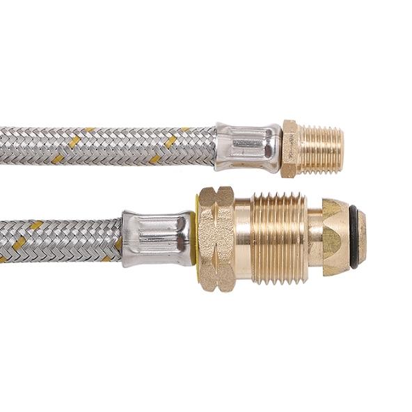6mm Stainless Steel Pigtail 7/16-24 I/Flare x POL (450mm)