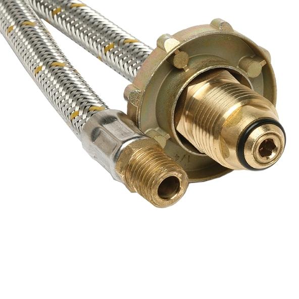 6SHW 6mm Stainless Steel Pigtail 7/16-24 I/Flare x POL Hand Wheel - Connections