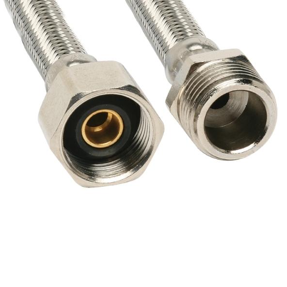 8WMF 8mm PEX Stainless Steel Mixer Tap Water Hose Extension Kit 1_2_ M x 1_2_ F - Connections