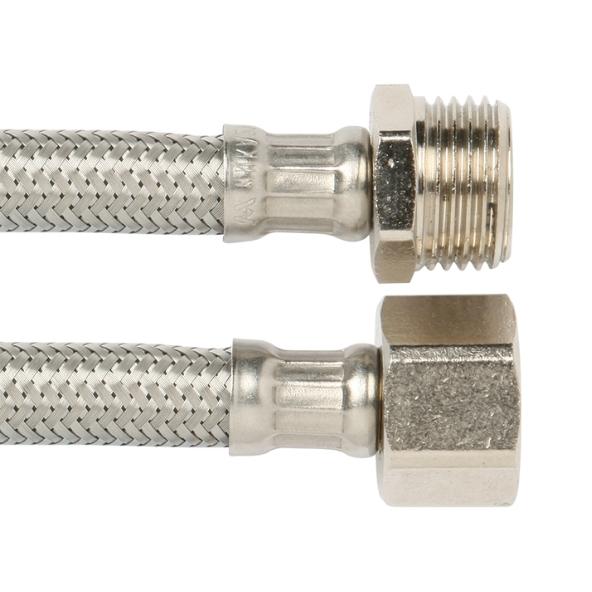 8mm PEX Stainless Steel Mixer Tap Water Hose Extension Kit 1/2″ M x 1/2″ F (225mm)