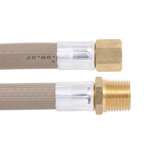 10mm PVC Gas Hose 1/2″ BSP M x 3/8″ SAE FF 200mm