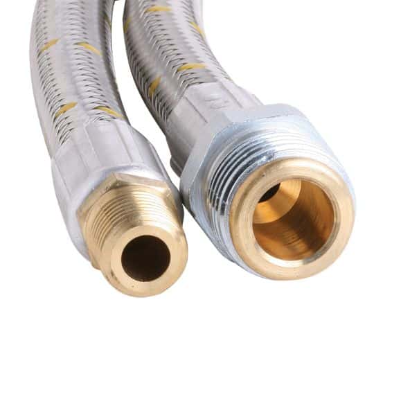10mm SS Gas Hose 1/2″BSPM (loose nut) x 1/4″ BSPM 1700mm