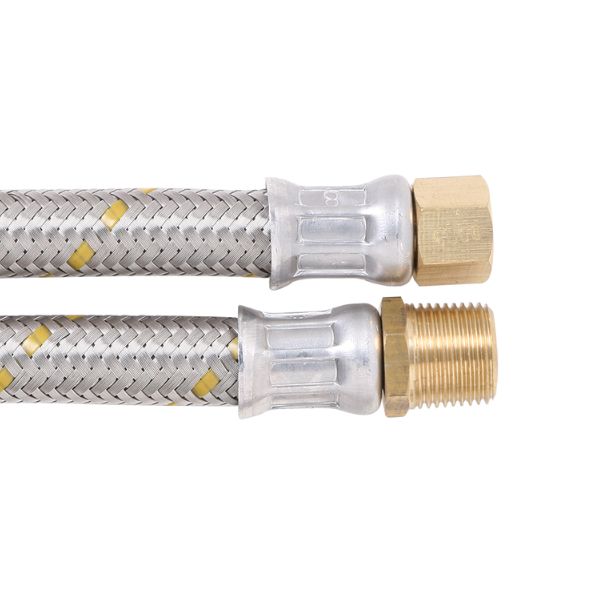 10mm SS Gas Hose 1/4″ BSP FC x 3/8″ BSP M 1200mm