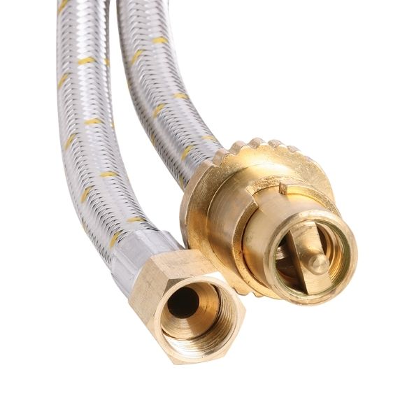 10HZS 10mm Stainless Steel Gas Hose 3_8_BSP FF X Bayonet - Connections