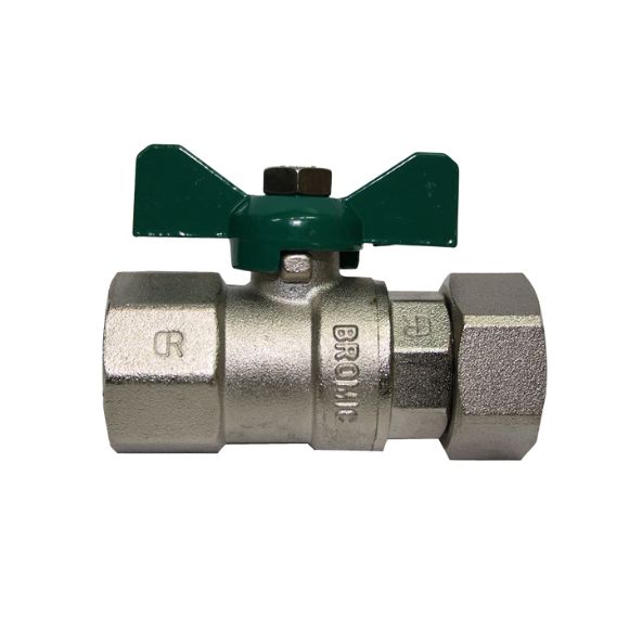 Ball Valve Water DR RP3/4 x G3/4F Nickel Pl B Hand