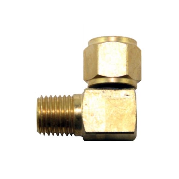 Elbow Brass 90Deg 1/4 BSP M x 5/16 SAE F Swivel Nut