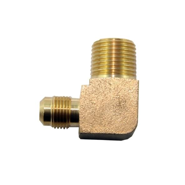 Elbow Brass 3/8 SAE M x 1/2 BSP Taper