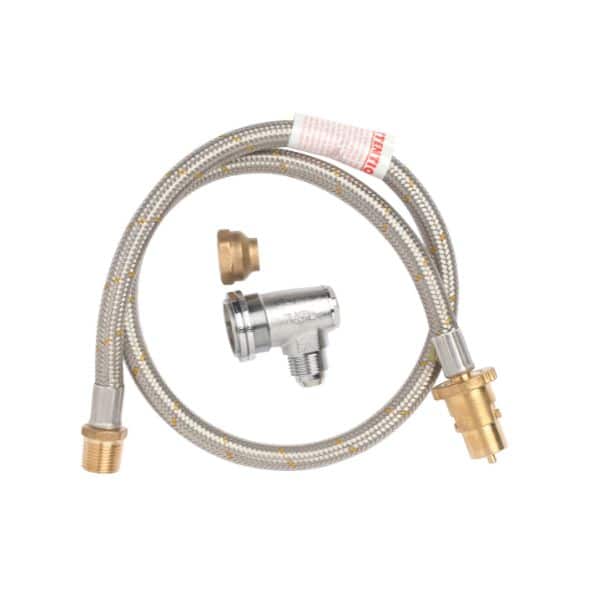 Gas Cooker Kit with Socket, Braided Gas Hose 900mm & Nut