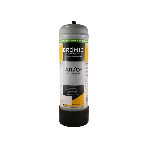 Bromic Ar/0₂ (98/2) Gas Mix Disposable Cylinder 2.2 L