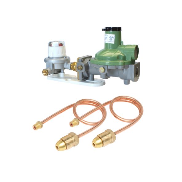 Regulator with Automatic Changeover – 600MJ c/w Bracket + 2 Copper Pigtails
