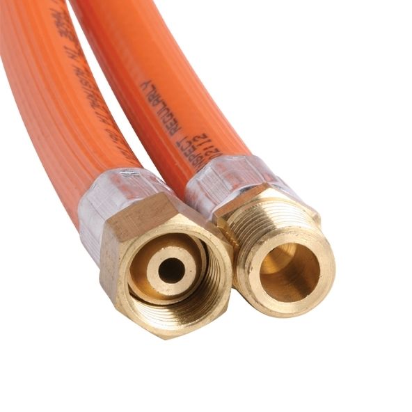 6mm PVC Gas Hose 1/4″ BSP M x 1/4″ BSP F 1200mm